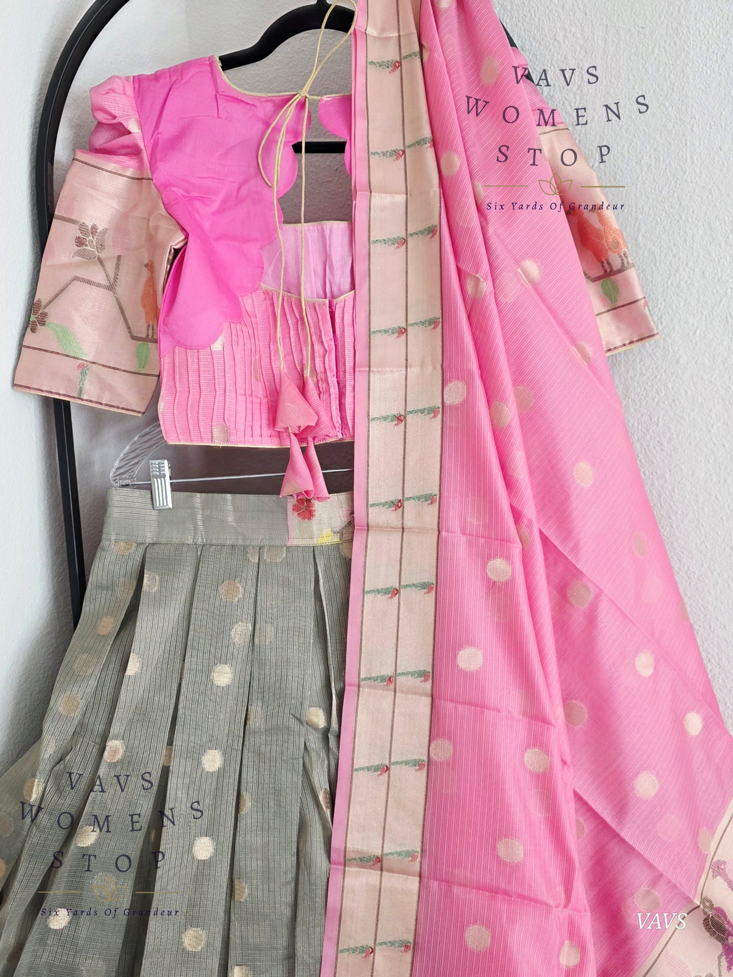 Designer Kota Silk Lehenga Set with Dupatta