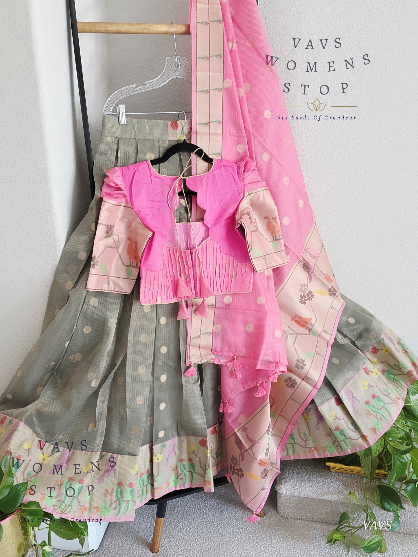 Designer Kota Silk Lehenga Set with Dupatta