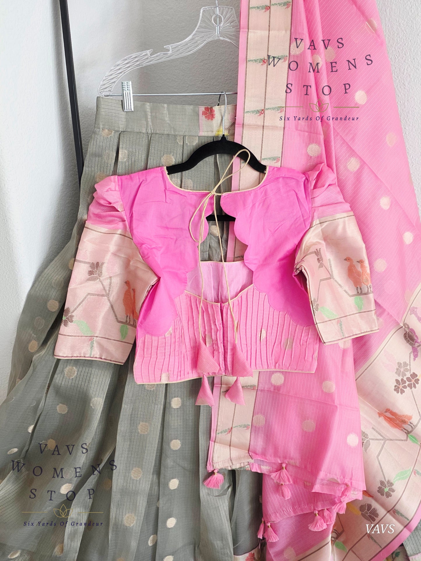 Designer Kota Silk Lehenga Set with Dupatta