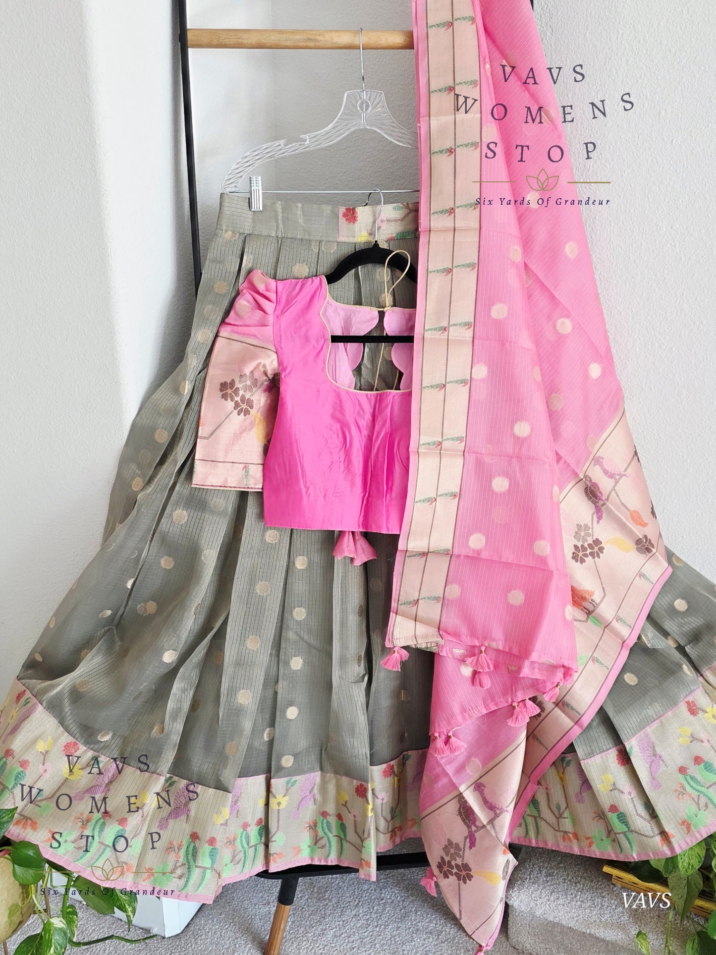 Designer Kota Silk Lehenga Set with Dupatta