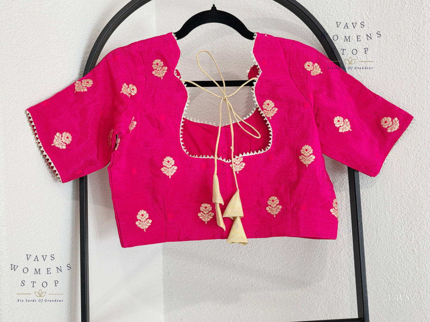 Pink Shade Munga Crepe Silk Stitched Blouse