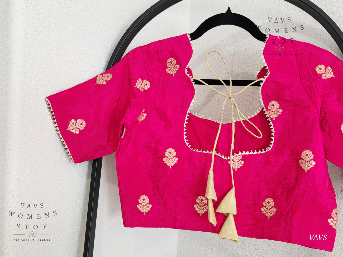 Pink Shade Munga Crepe Silk Stitched Blouse