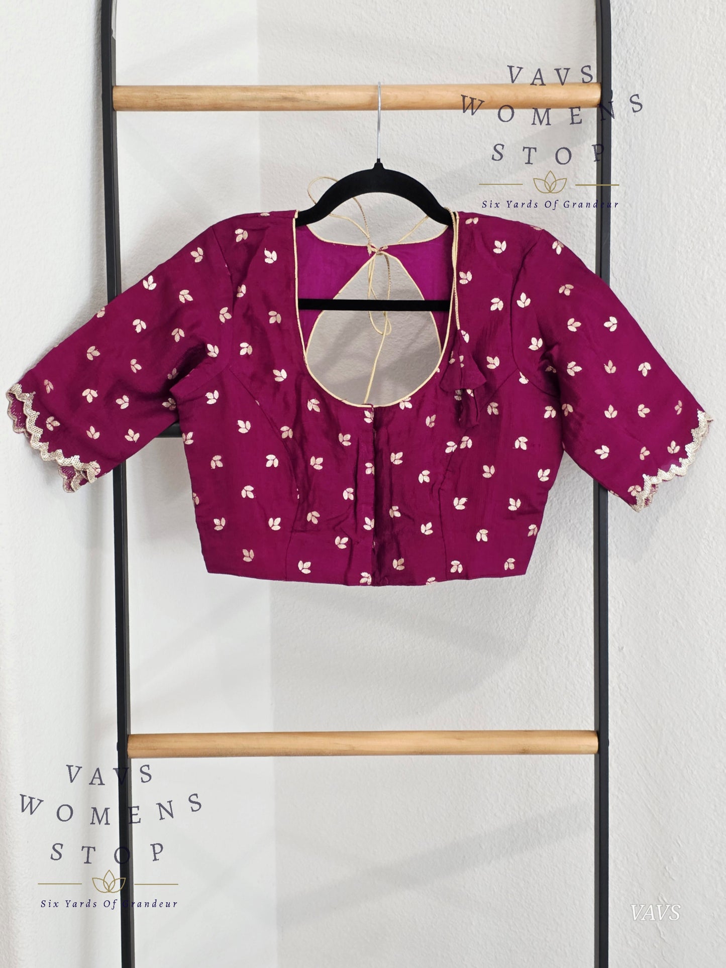 Purple Shade Munga Crepe Silk Stitched Blouse