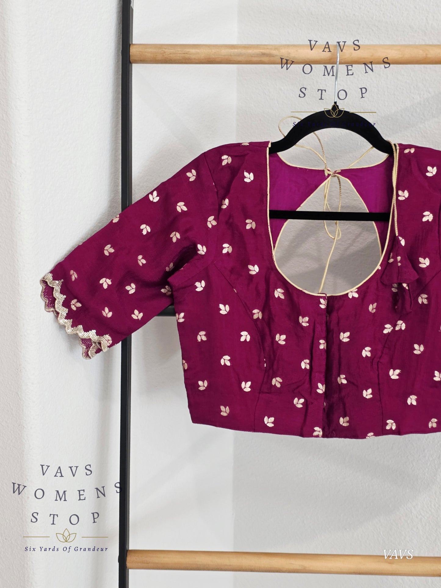 Purple Shade Munga Crepe Silk Stitched Blouse