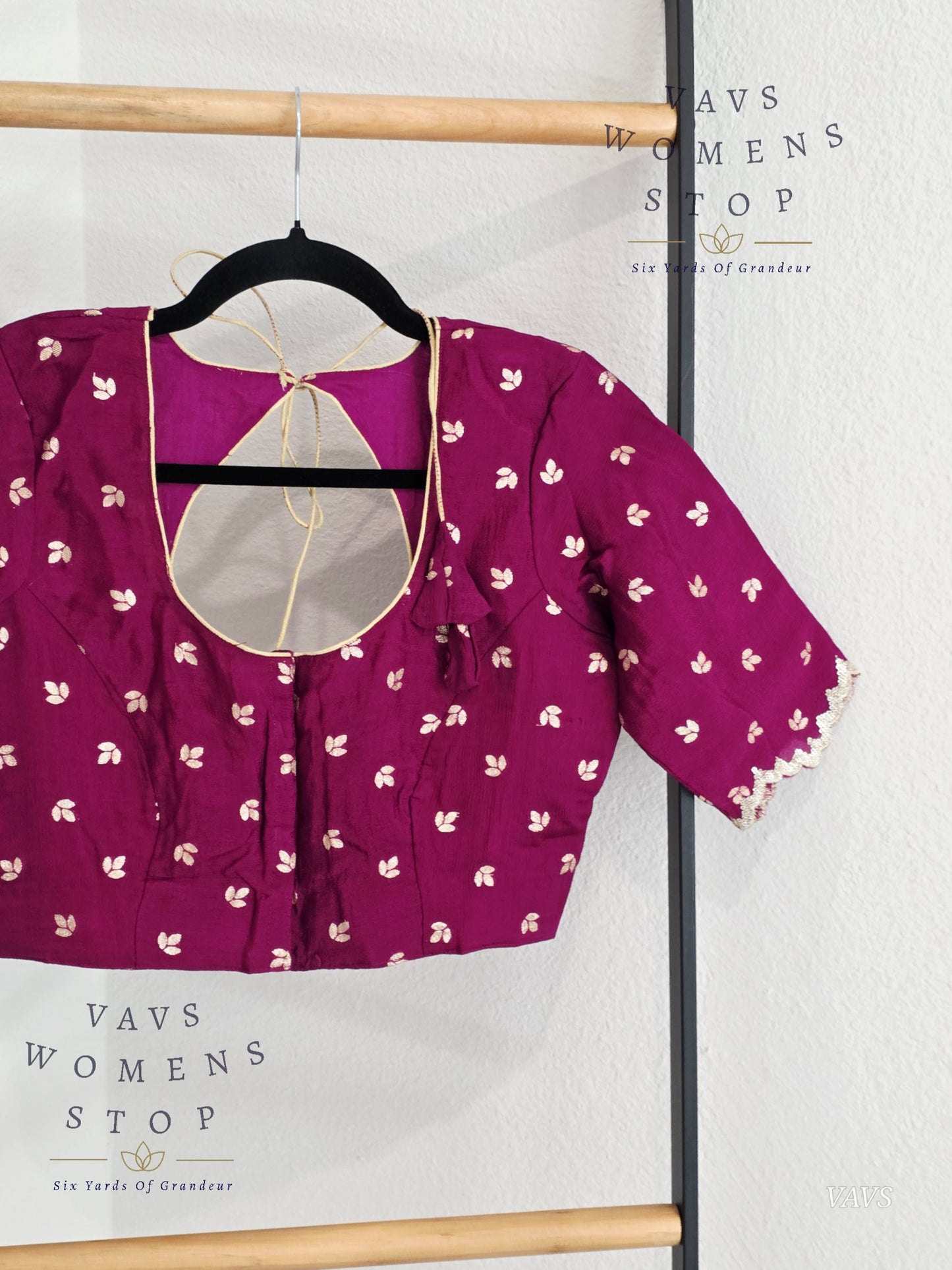 Purple Shade Munga Crepe Silk Stitched Blouse