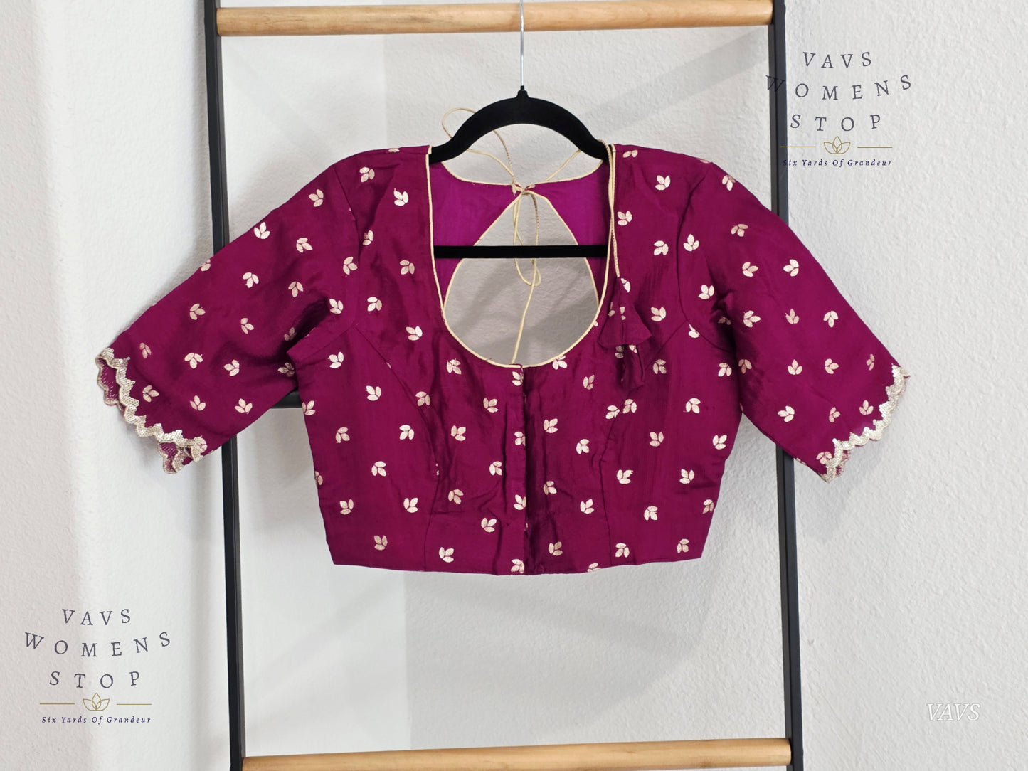 Purple Shade Munga Crepe Silk Stitched Blouse