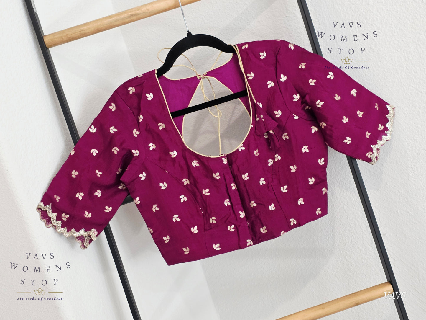 Purple Shade Munga Crepe Silk Stitched Blouse