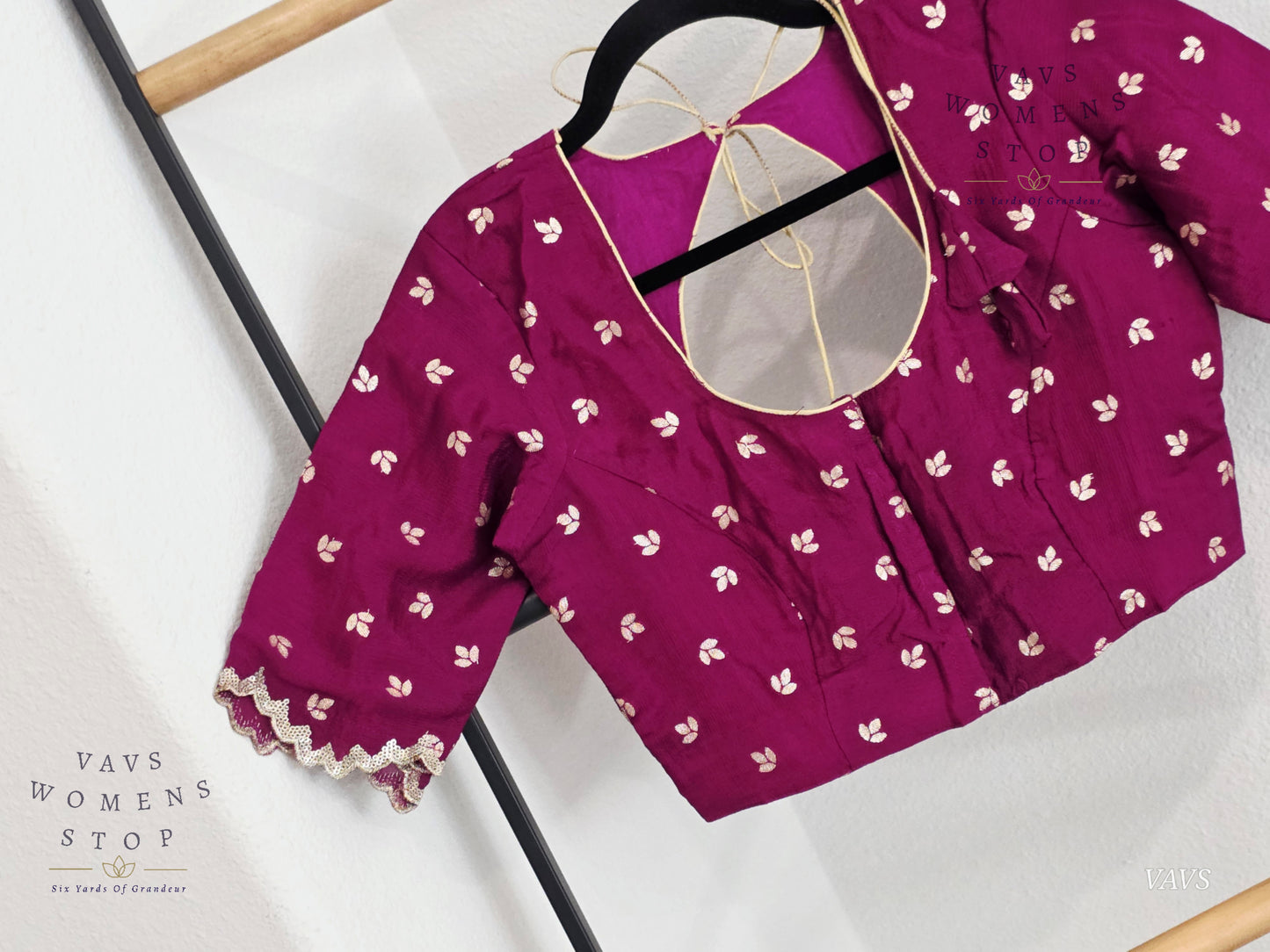 Purple Shade Munga Crepe Silk Stitched Blouse