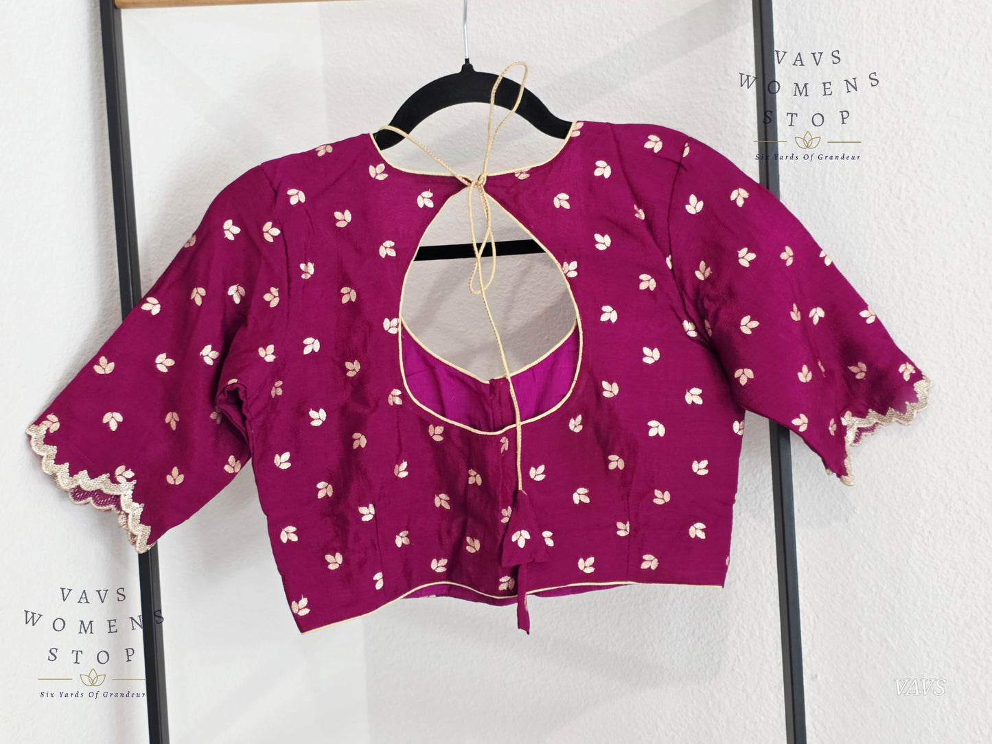 Purple Shade Munga Crepe Silk Stitched Blouse