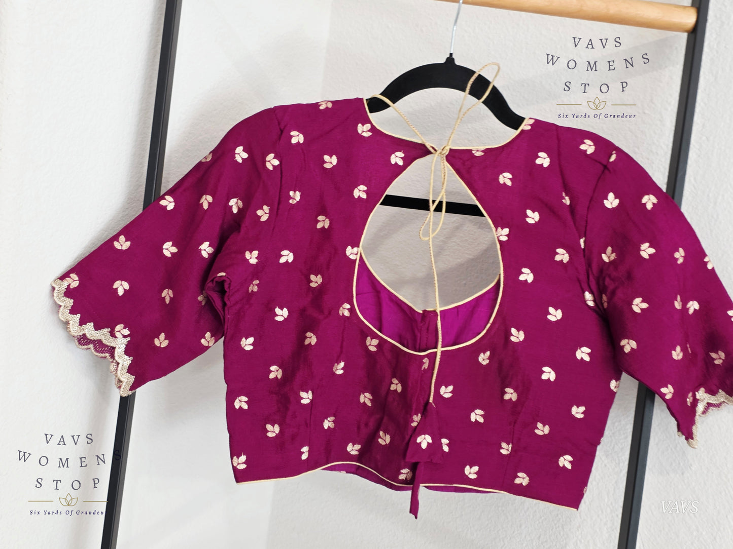 Purple Shade Munga Crepe Silk Stitched Blouse