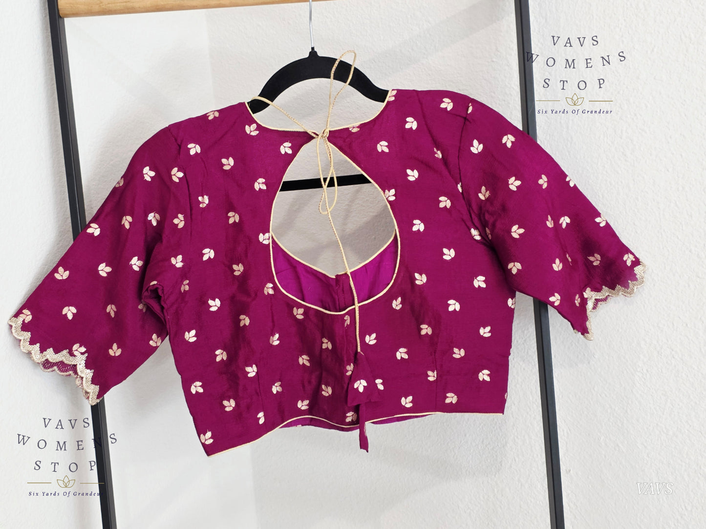 Purple Shade Munga Crepe Silk Stitched Blouse