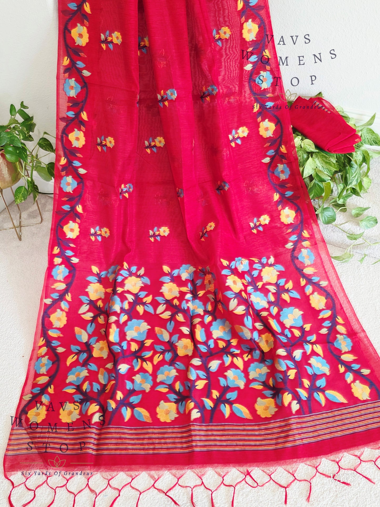 Semi Matka Silk Jamdani Saree