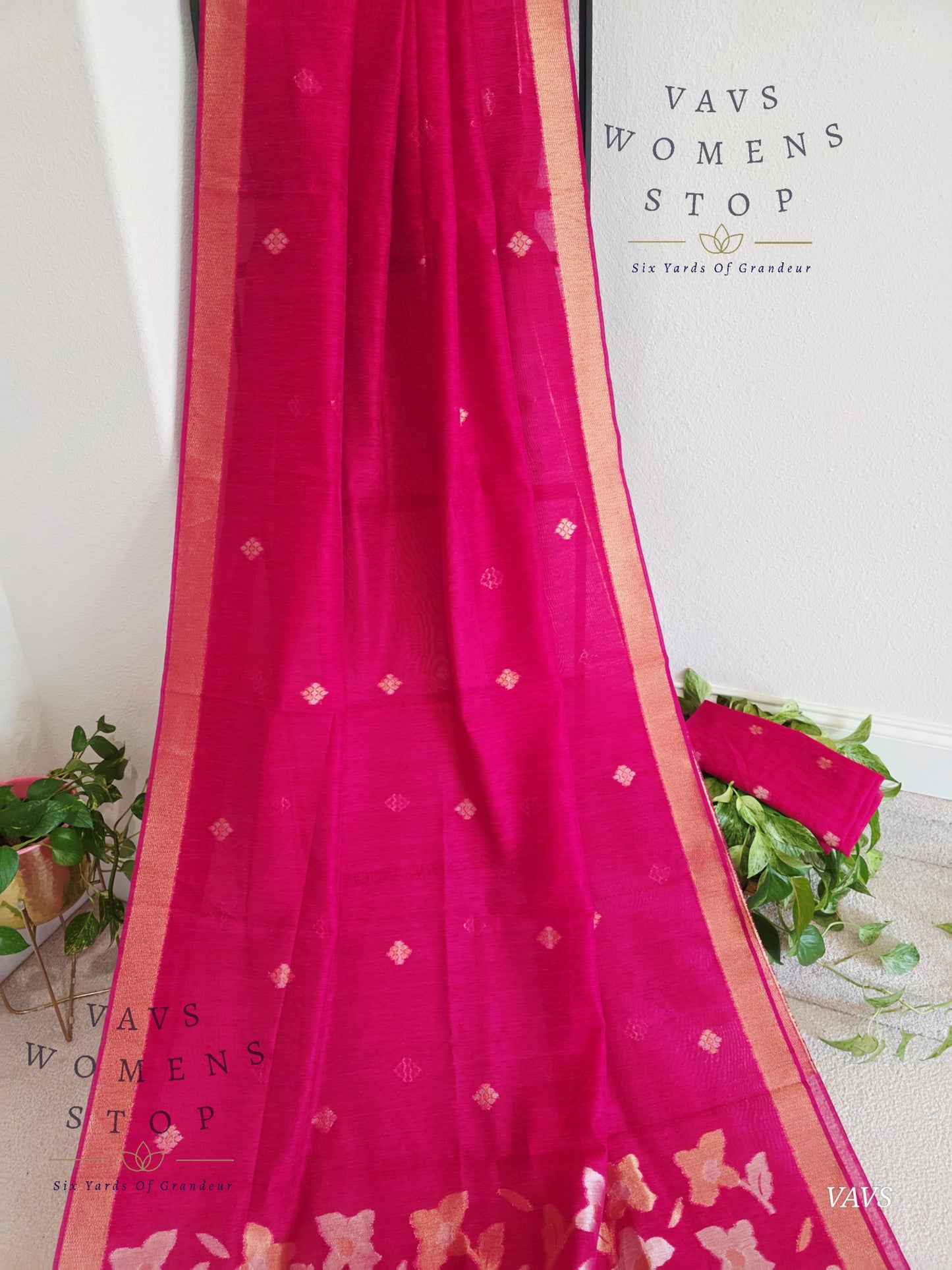 Pink Shade Semi Matka Silk Jamdani Saree