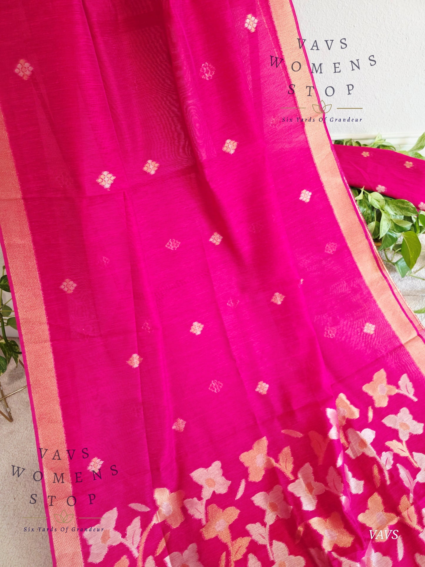 Pink Shade Semi Matka Silk Jamdani Saree