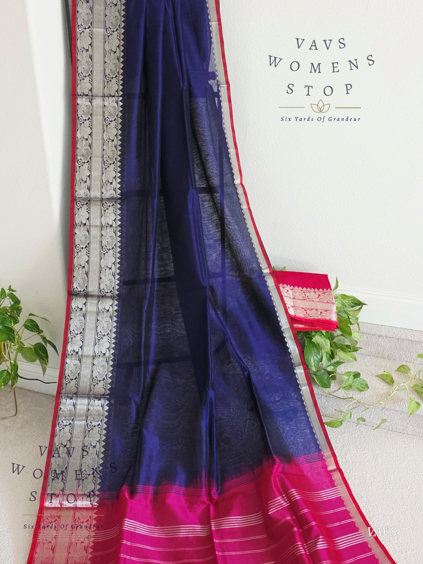 Mangalagiri Pattu Silk Cotton Saree with Kanchi Border
