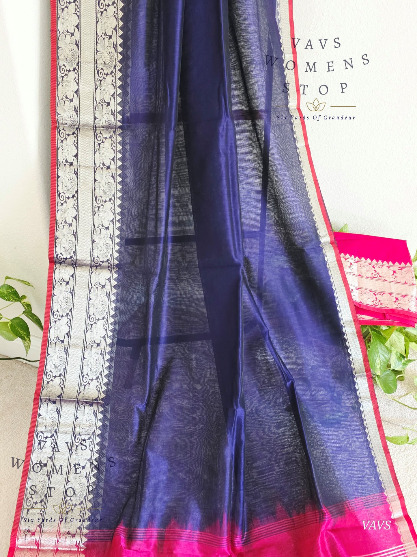 Mangalagiri Pattu Silk Cotton Saree with Kanchi Border