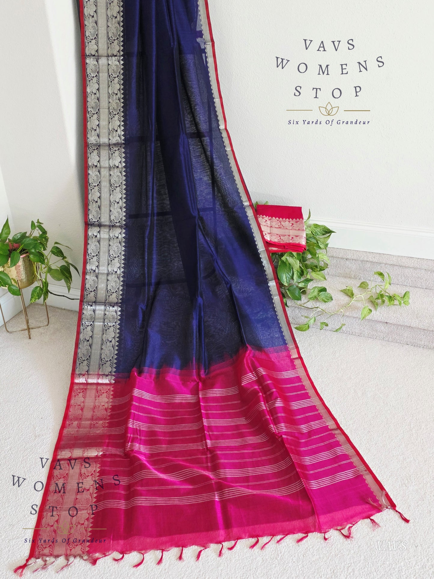 Mangalagiri Pattu Silk Cotton Saree with Kanchi Border