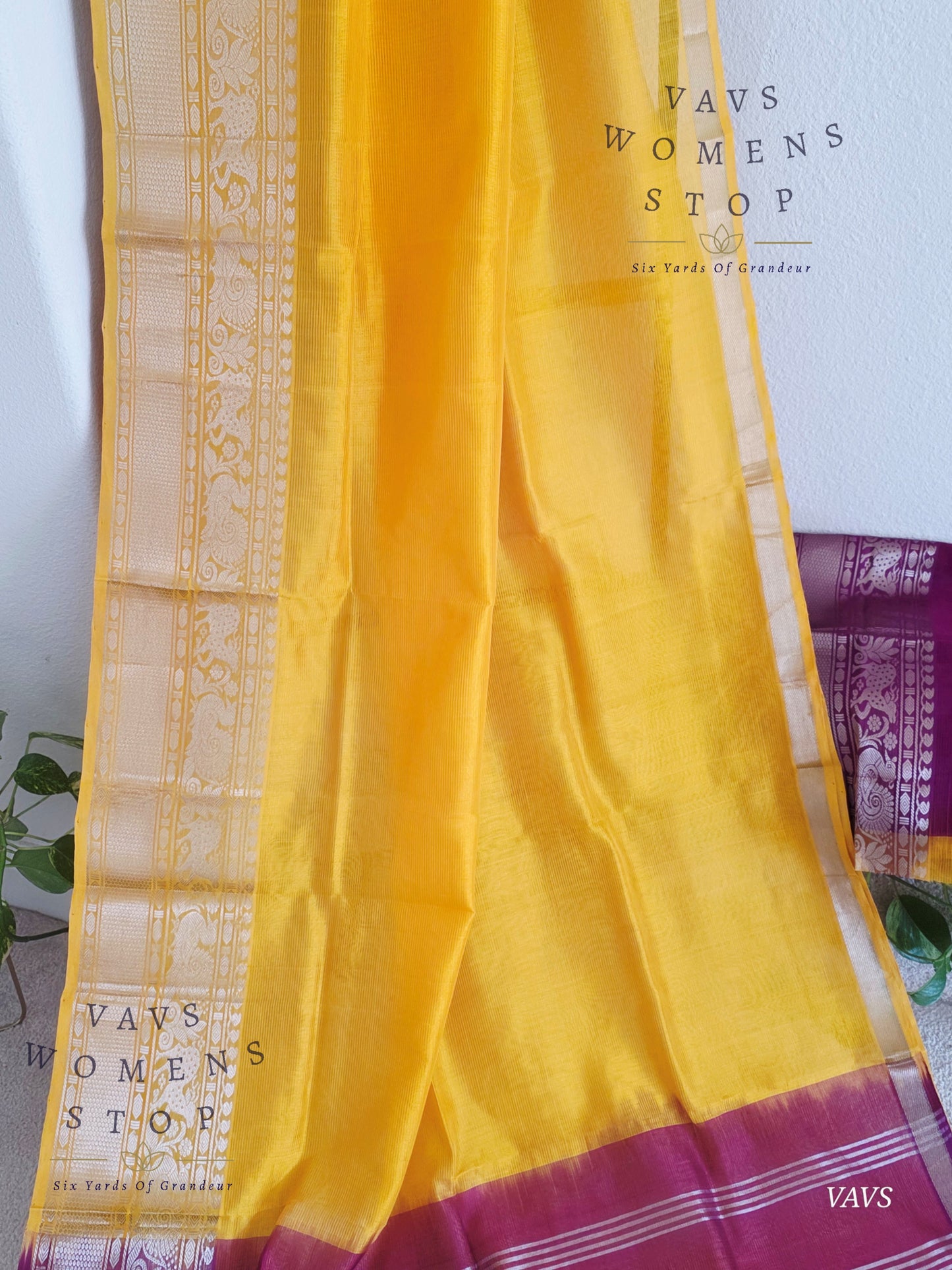 Mangalagiri Pattu Silk Cotton Saree with Kanchi Border