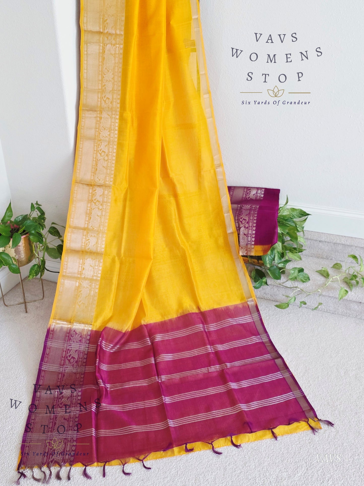 Mangalagiri Pattu Silk Cotton Saree with Kanchi Border