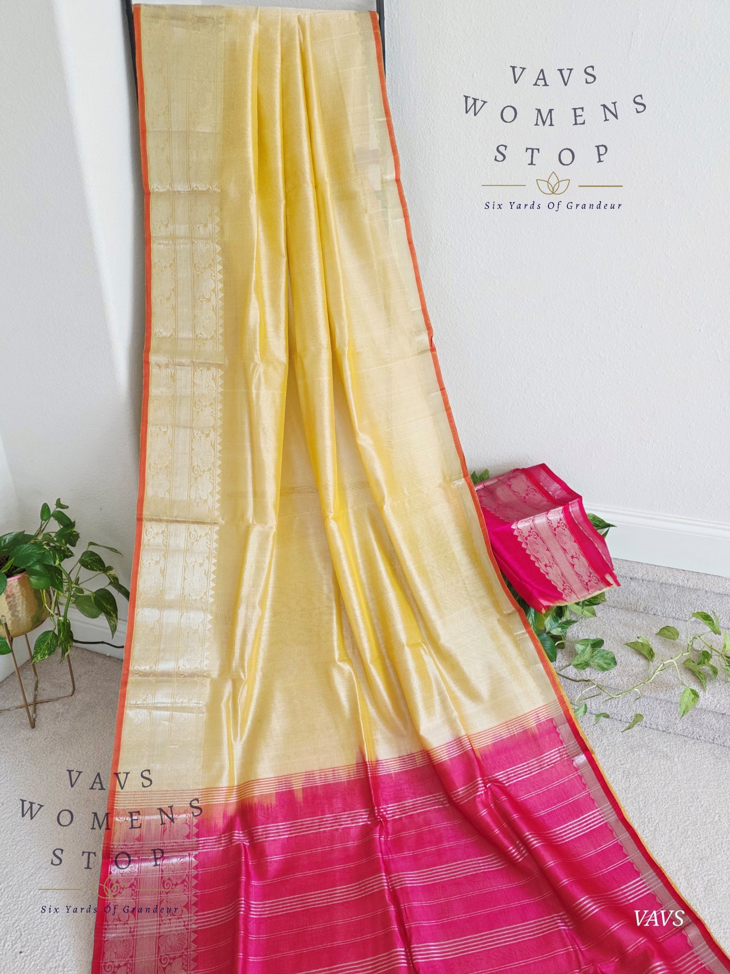 Mangalagiri Pattu Silk Cotton Saree with Kanchi Border