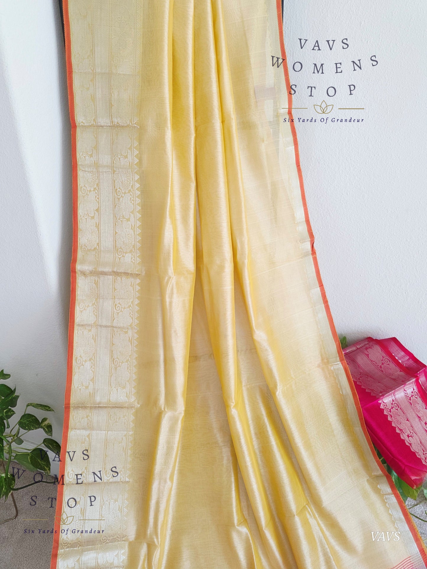 Mangalagiri Pattu Silk Cotton Saree with Kanchi Border