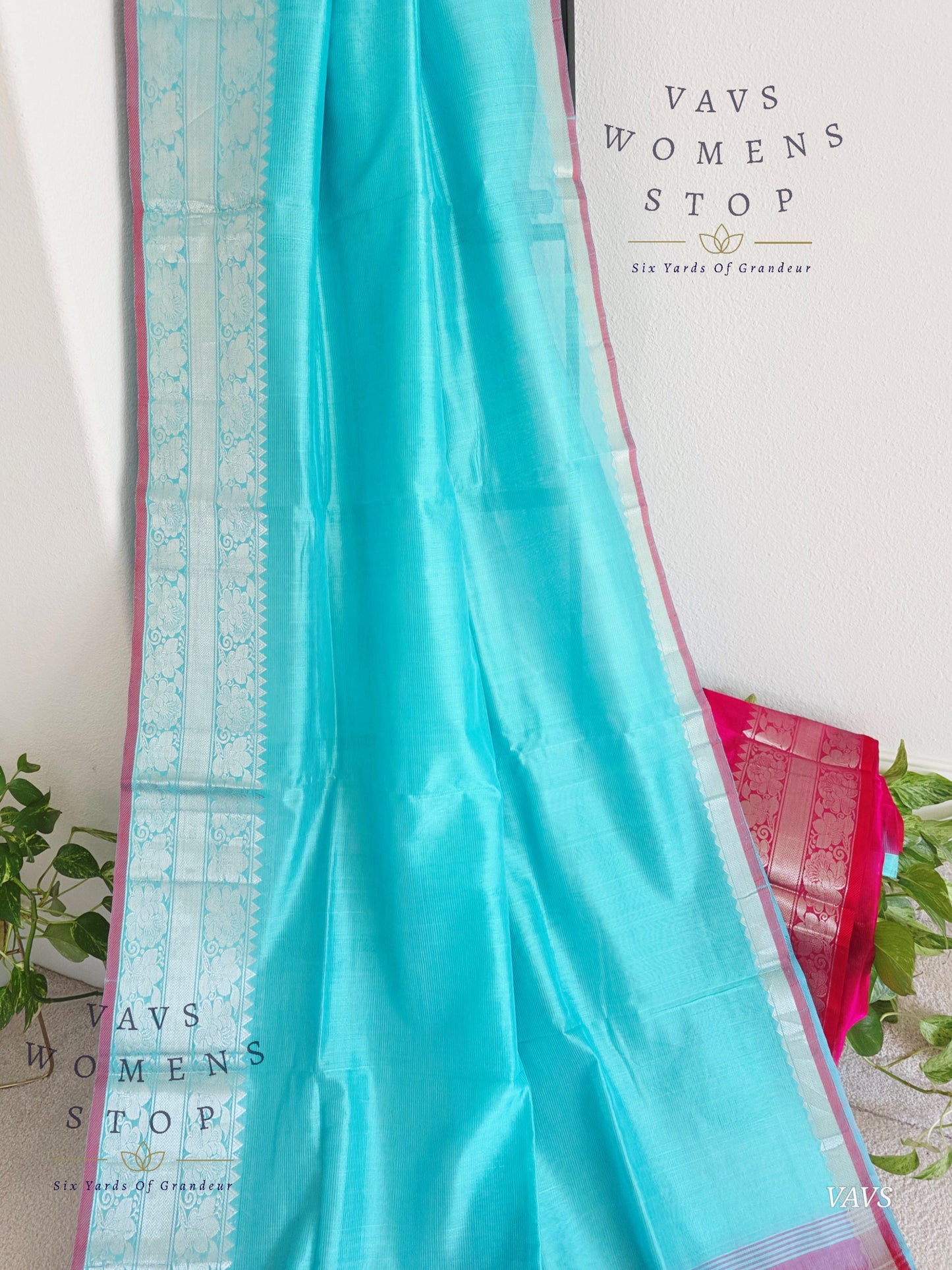 Mangalagiri Pattu Silk Cotton Saree with Kanchi Border