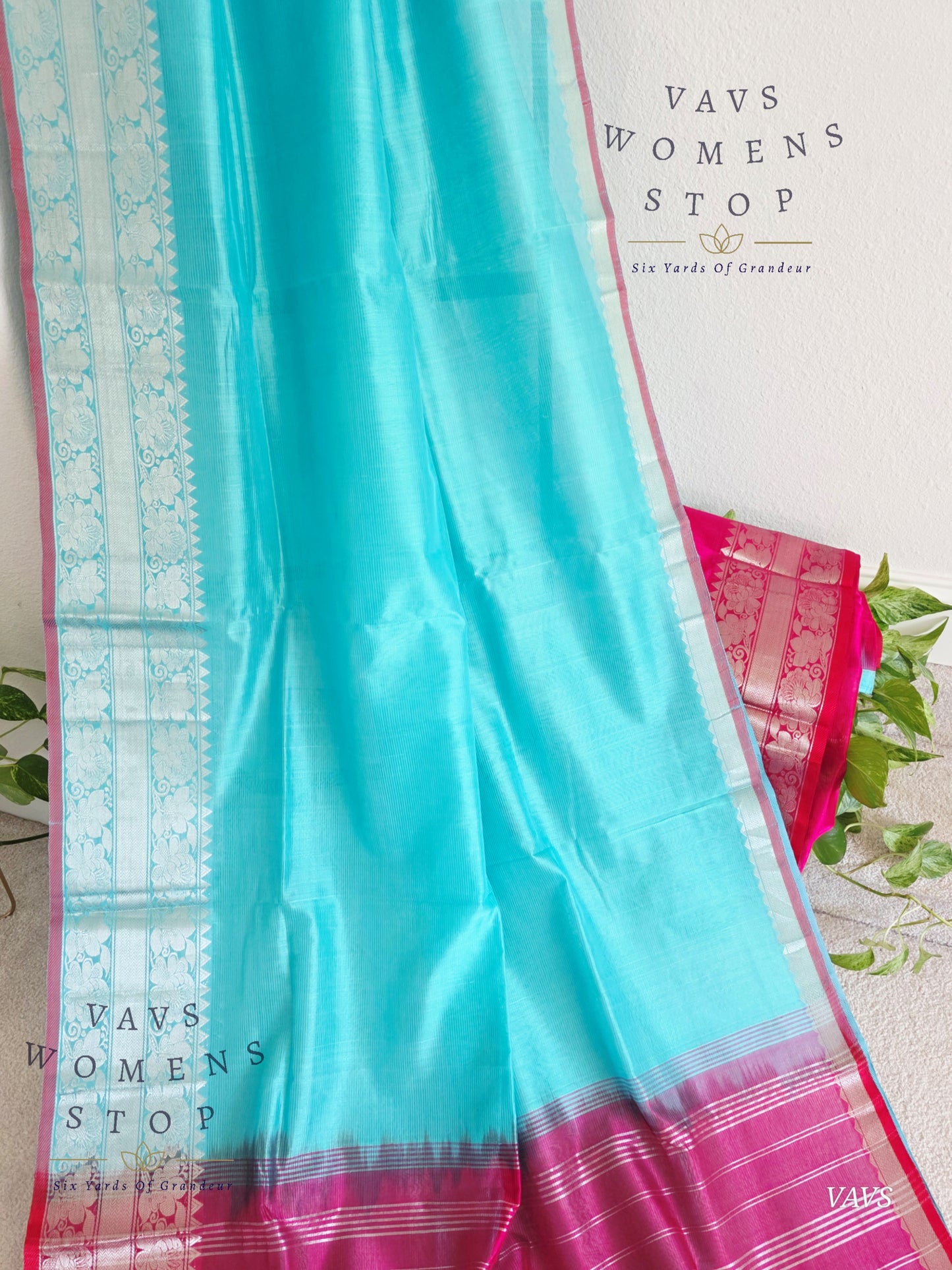 Mangalagiri Pattu Silk Cotton Saree with Kanchi Border