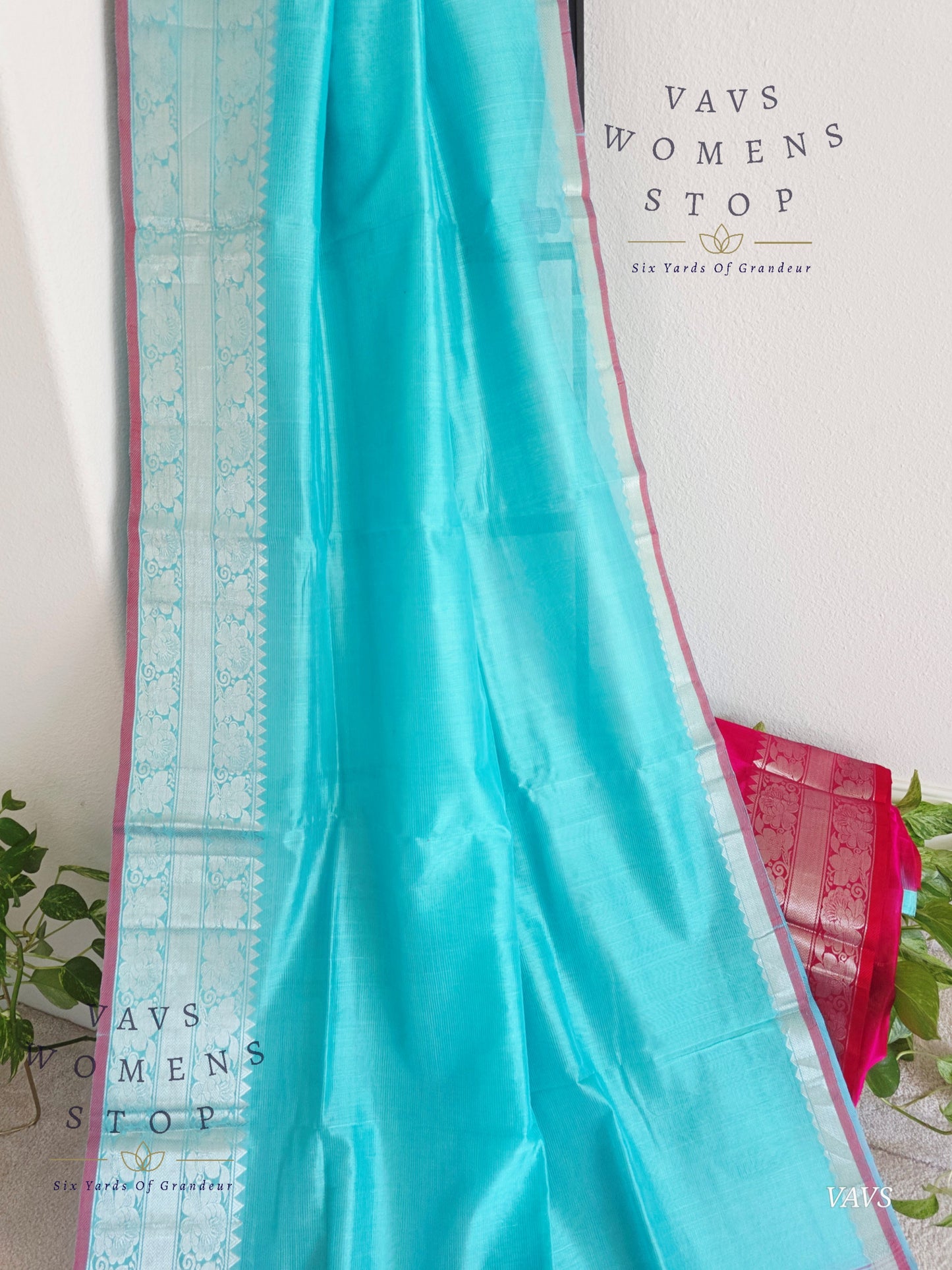 Mangalagiri Pattu Silk Cotton Saree with Kanchi Border
