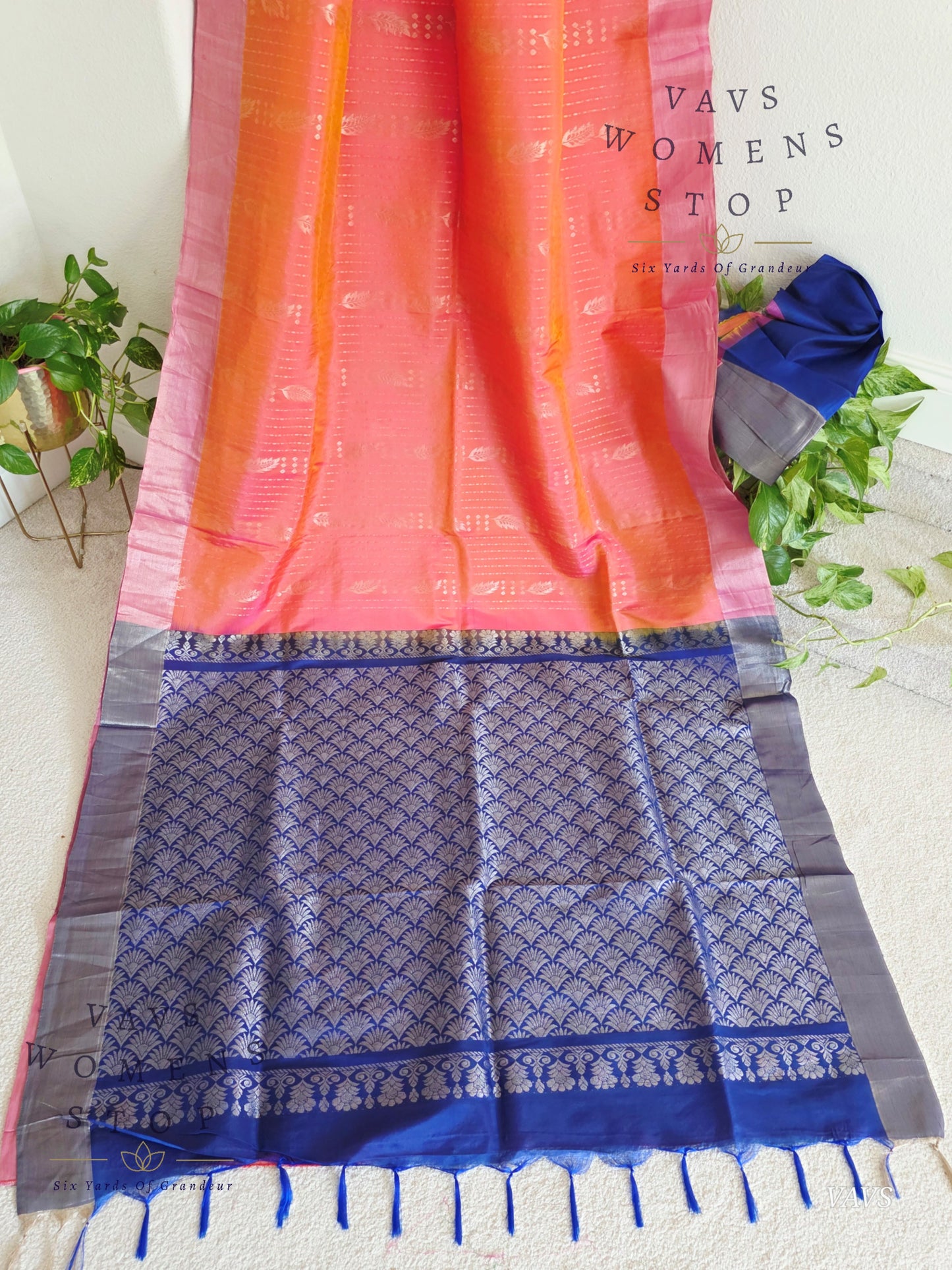 Semi Kanchi Soft Silk Saree with Khaddi Border