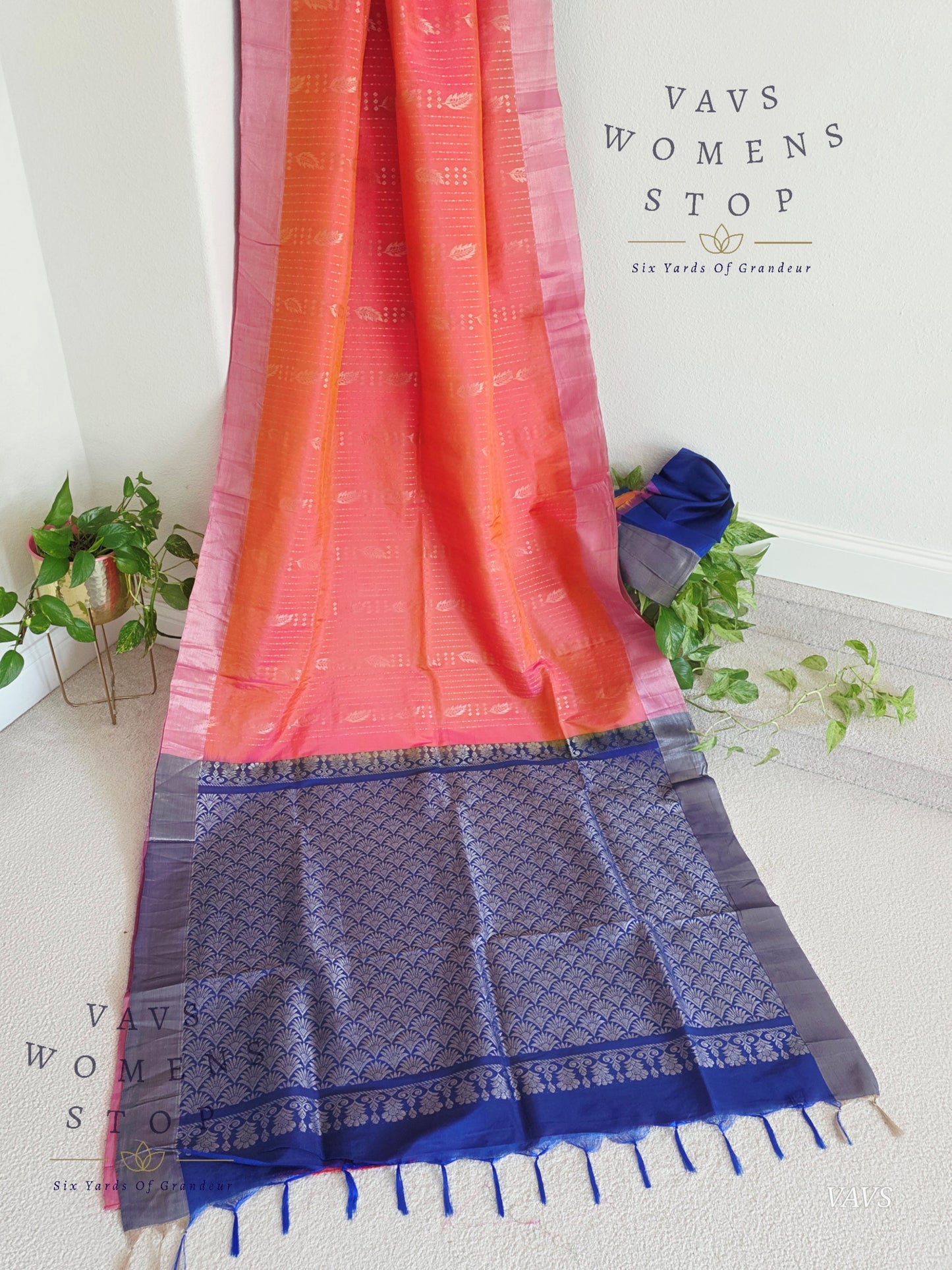 Semi Kanchi Soft Silk Saree with Khaddi Border