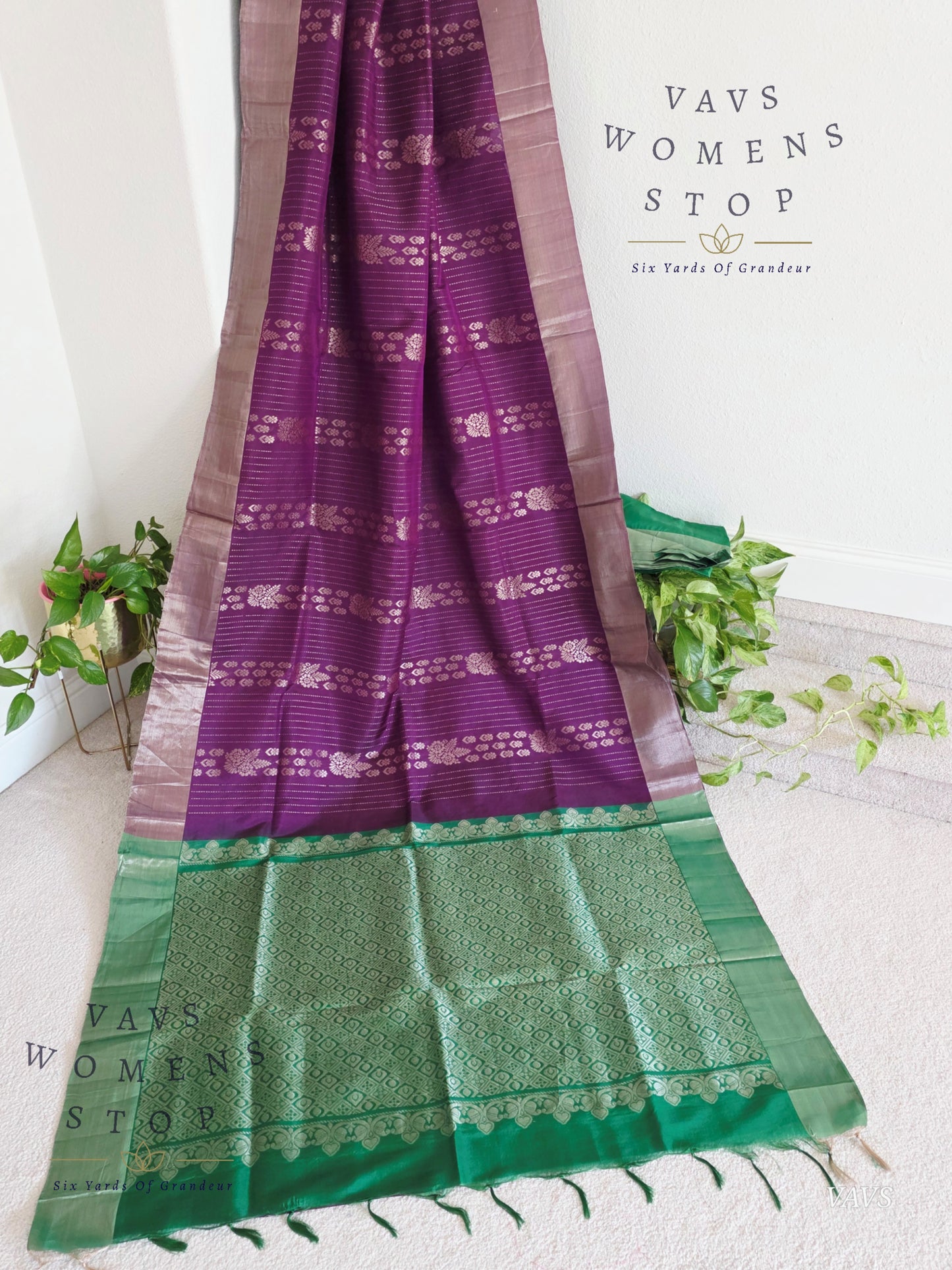 Semi Kanchi Soft Silk Saree with Khaddi Border