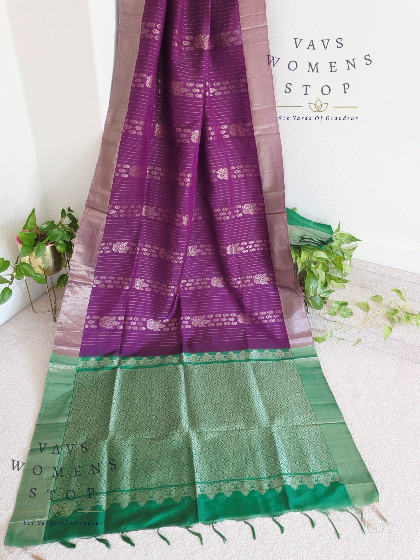 Semi Kanchi Soft Silk Saree with Khaddi Border
