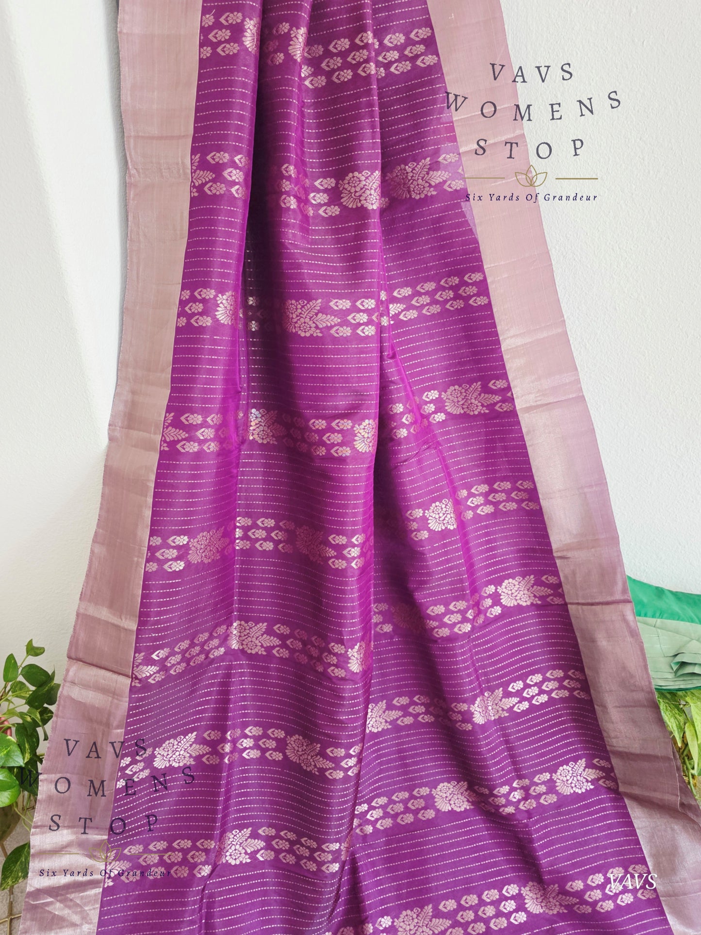 Semi Kanchi Soft Silk Saree with Khaddi Border