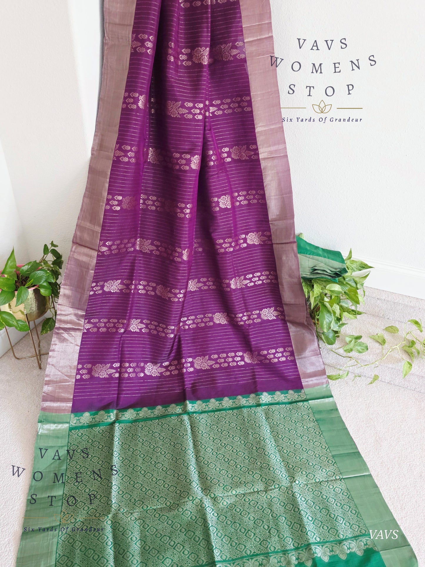 Semi Kanchi Soft Silk Saree with Khaddi Border