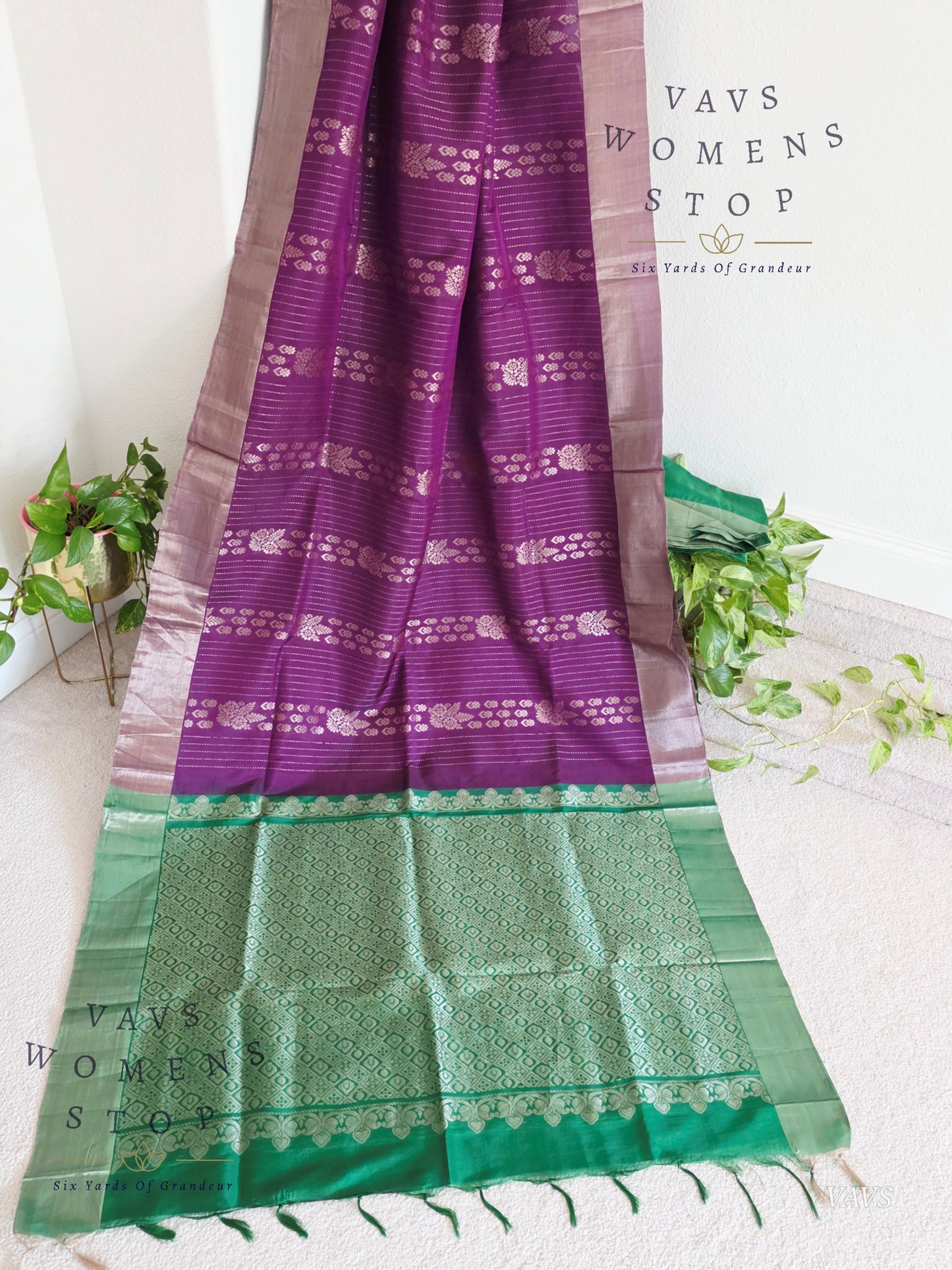 Semi Kanchi Soft Silk Saree with Khaddi Border