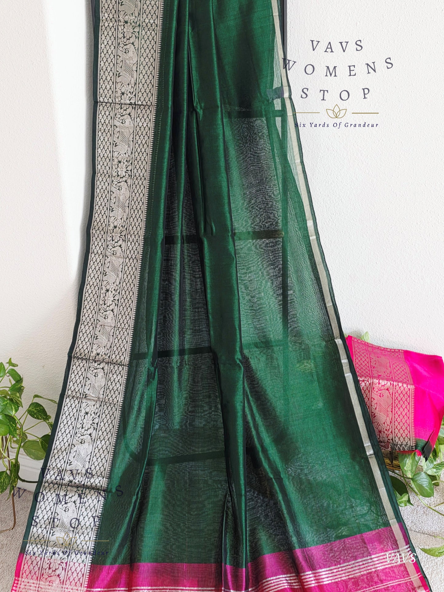 Mangalagiri Pattu Silk Cotton Saree with Kanchi Border