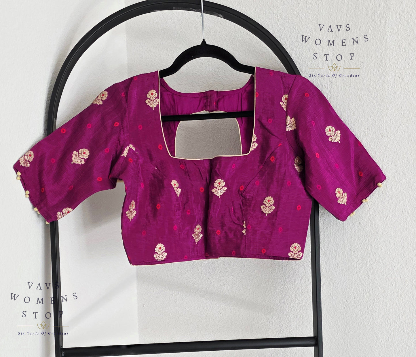 Purple Shade Munga Crepe Silk Stitched Blouse