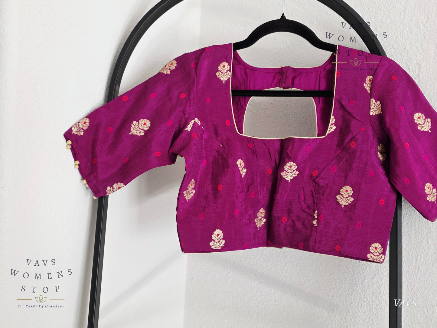 Purple Shade Munga Crepe Silk Stitched Blouse