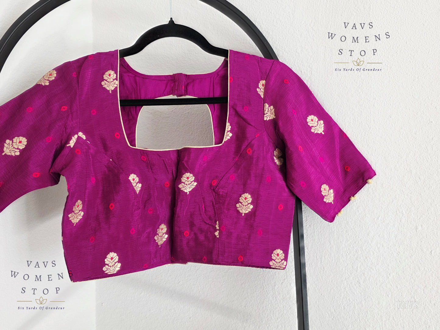 Purple Shade Munga Crepe Silk Stitched Blouse