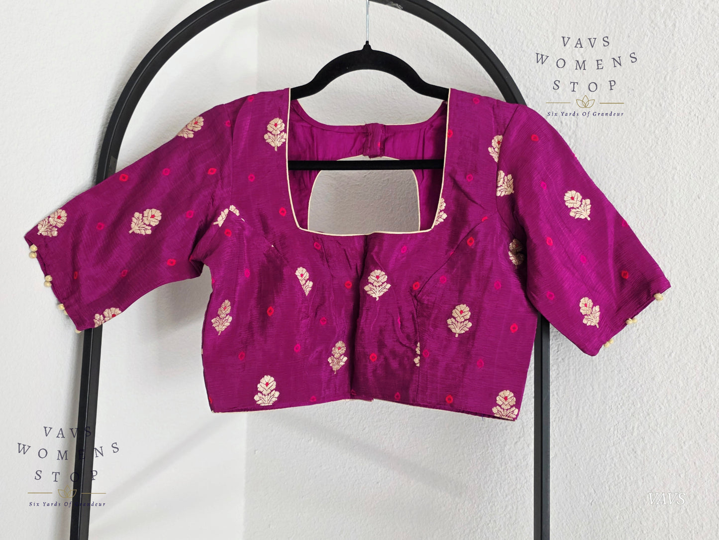 Purple Shade Munga Crepe Silk Stitched Blouse