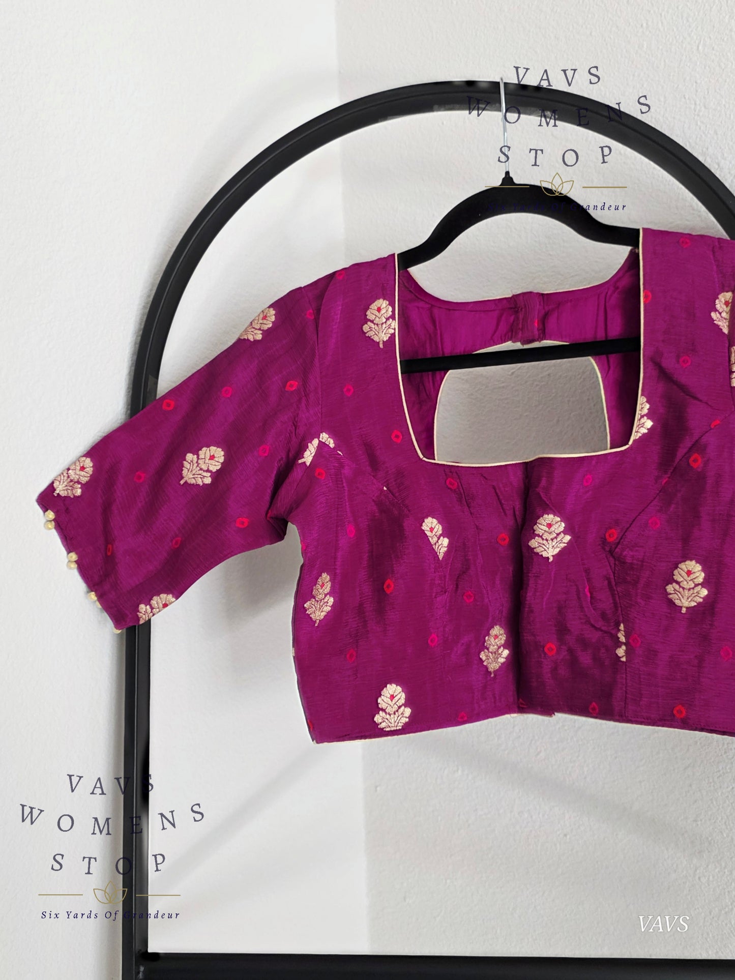 Purple Shade Munga Crepe Silk Stitched Blouse