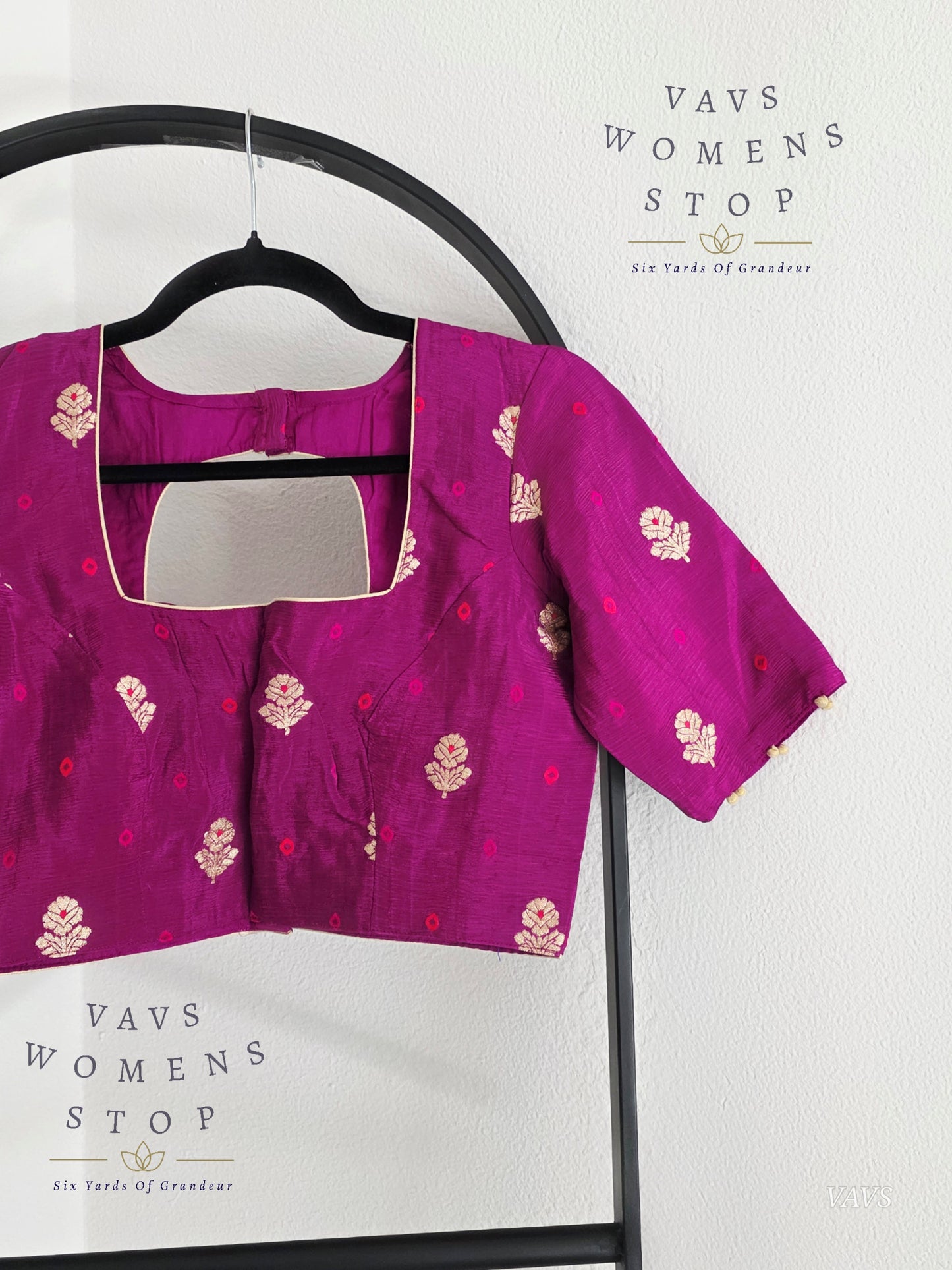 Purple Shade Munga Crepe Silk Stitched Blouse