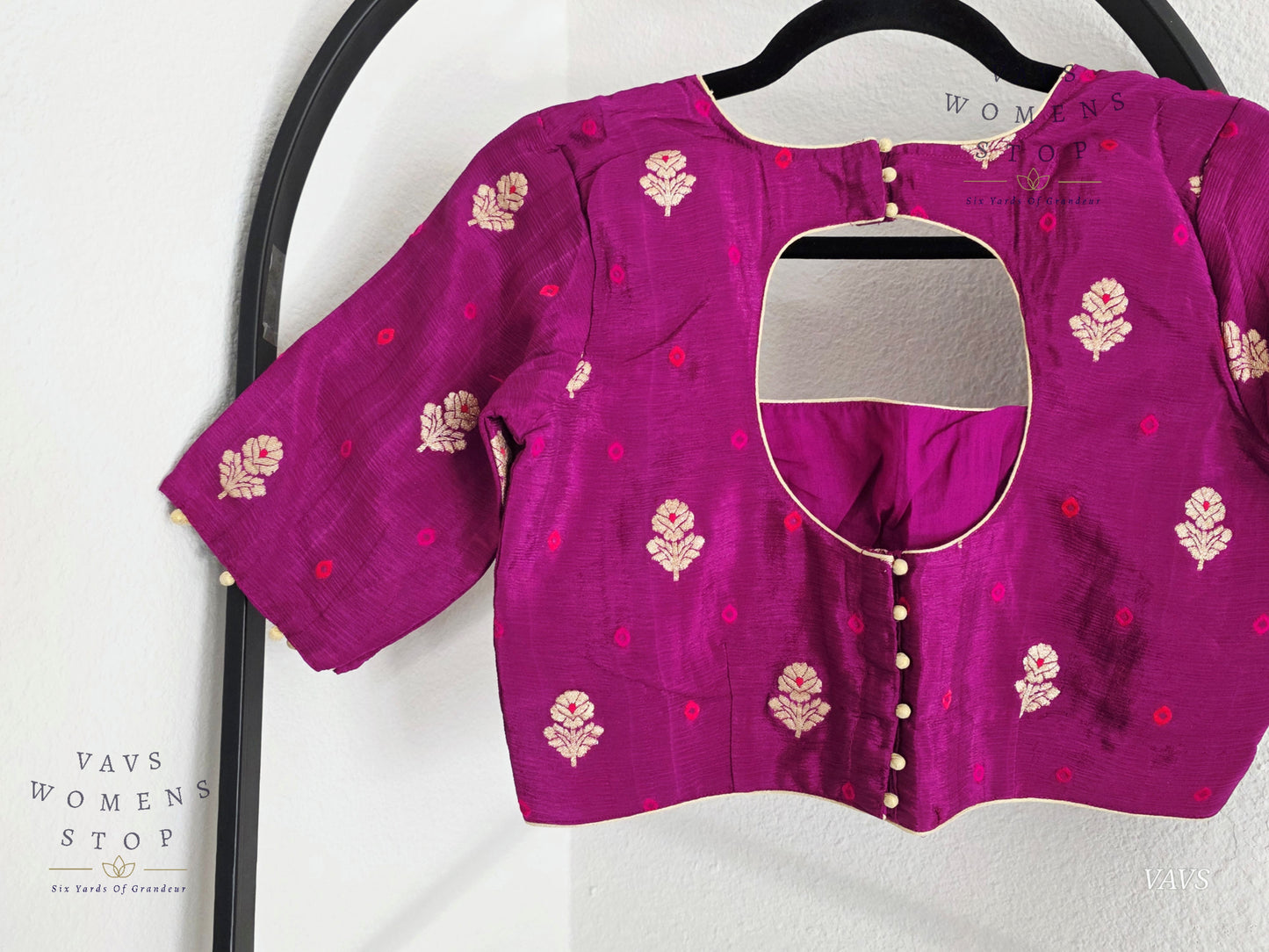 Purple Shade Munga Crepe Silk Stitched Blouse