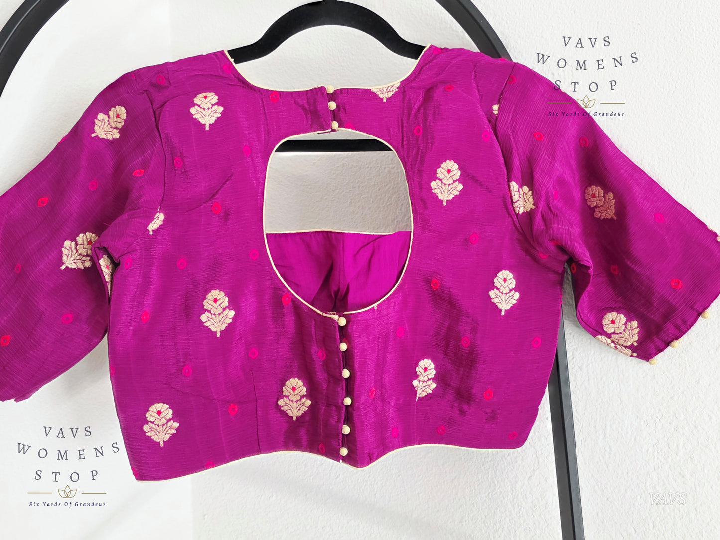 Purple Shade Munga Crepe Silk Stitched Blouse