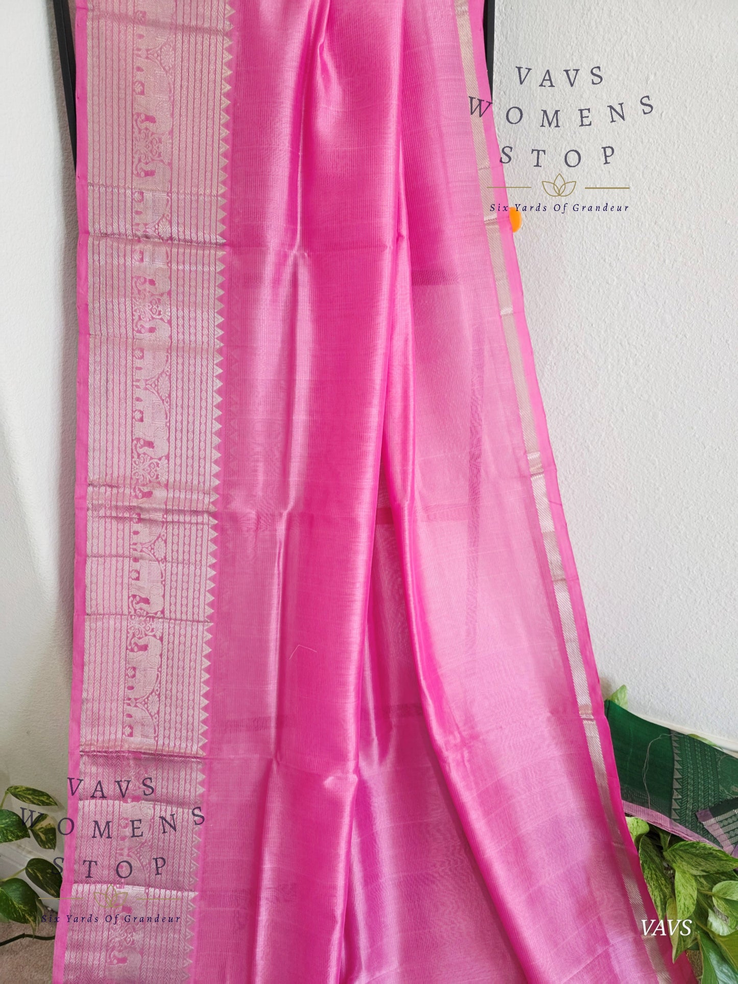 Mangalagiri Pattu Silk Cotton Saree with Kanchi Border