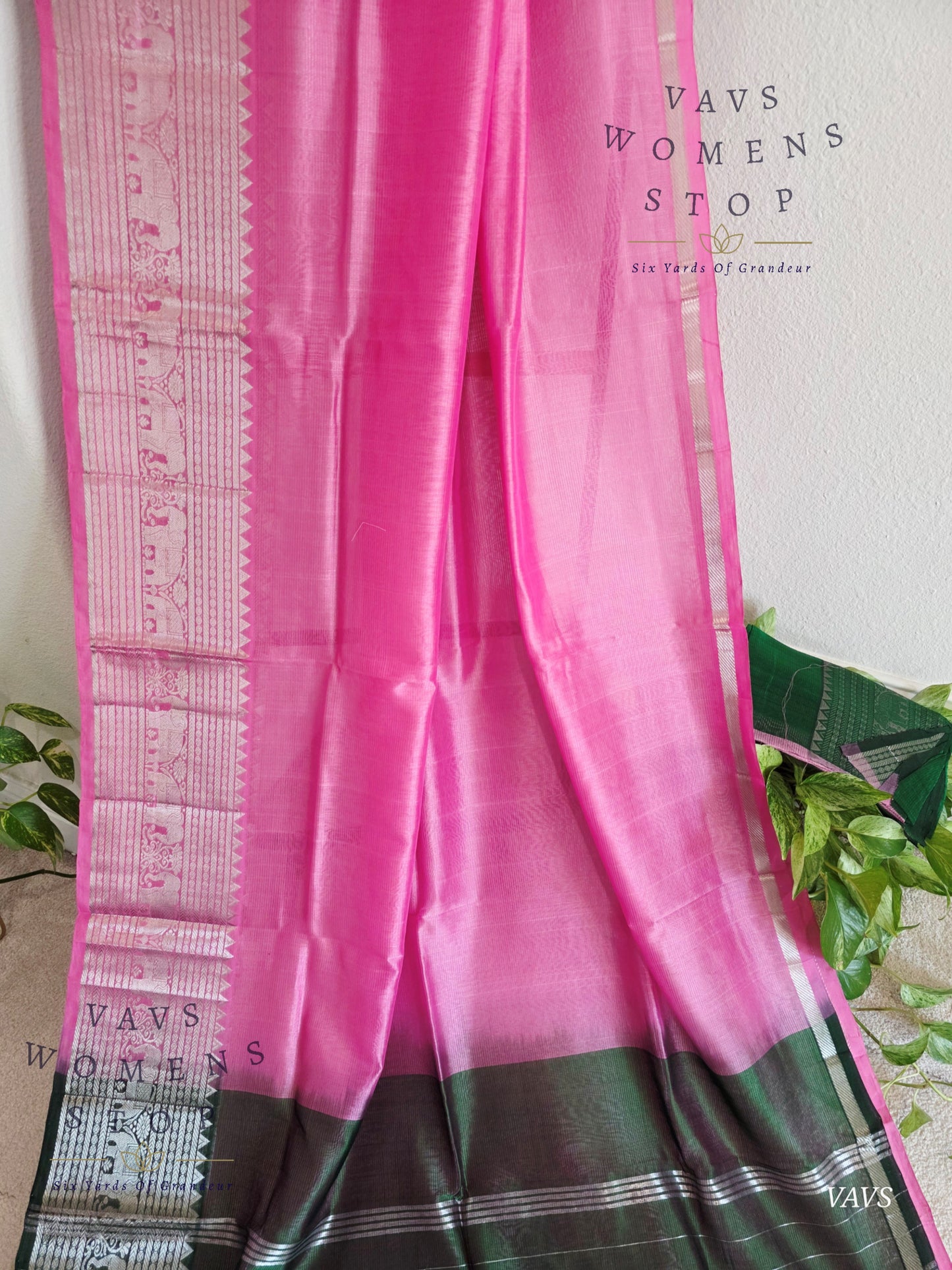 Mangalagiri Pattu Silk Cotton Saree with Kanchi Border