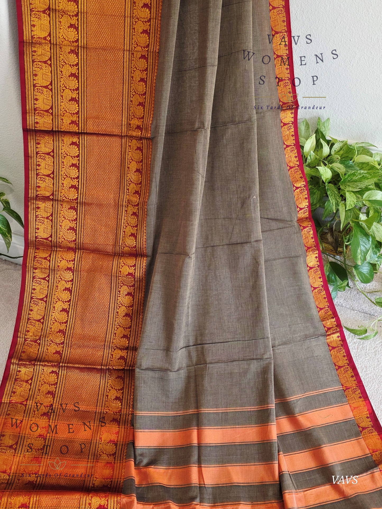 Soft Narayanpet Cotton Saree with Stitched Blouse