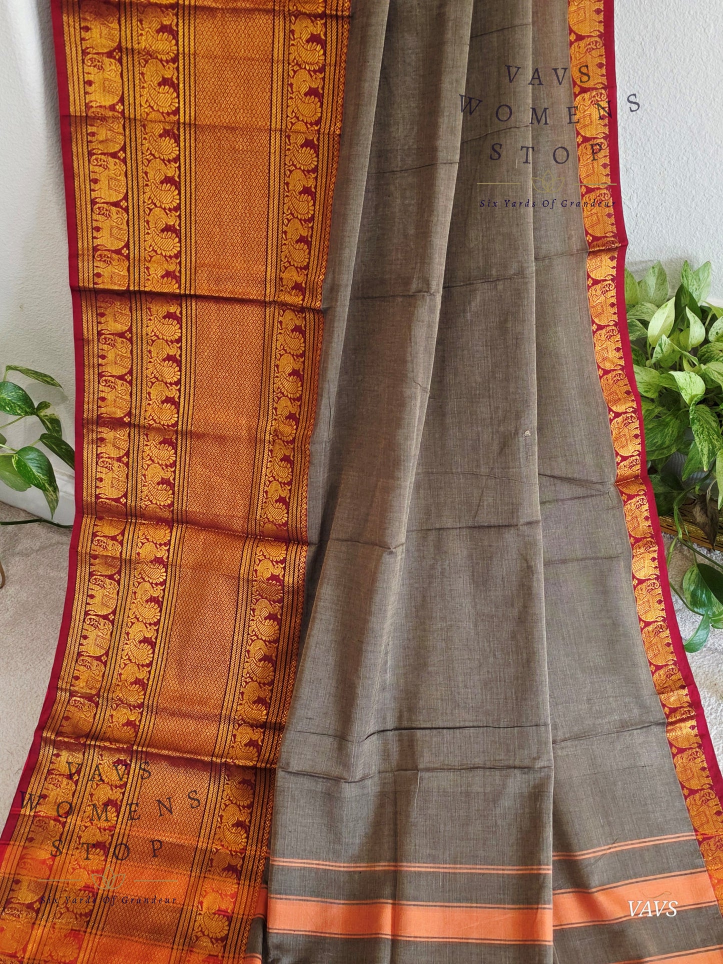 Soft Narayanpet Cotton Saree with Stitched Blouse