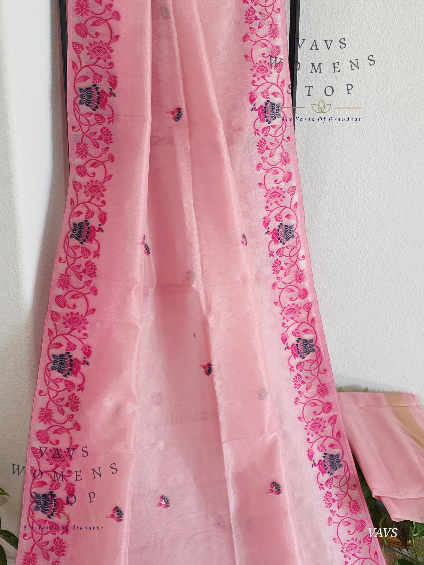 Semi Tissue Silk Cotton Jamdani Style Saree