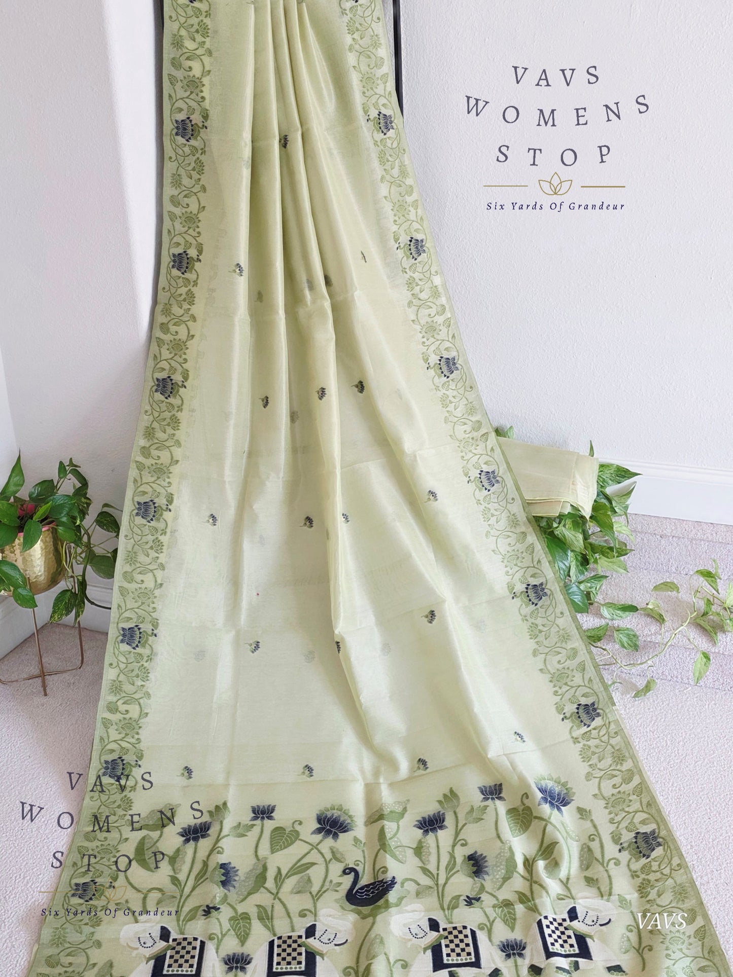 Semi Tissue Silk Cotton Jamdani Style Saree